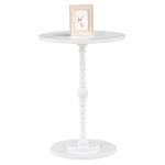 White Santel Spindle Accent Table