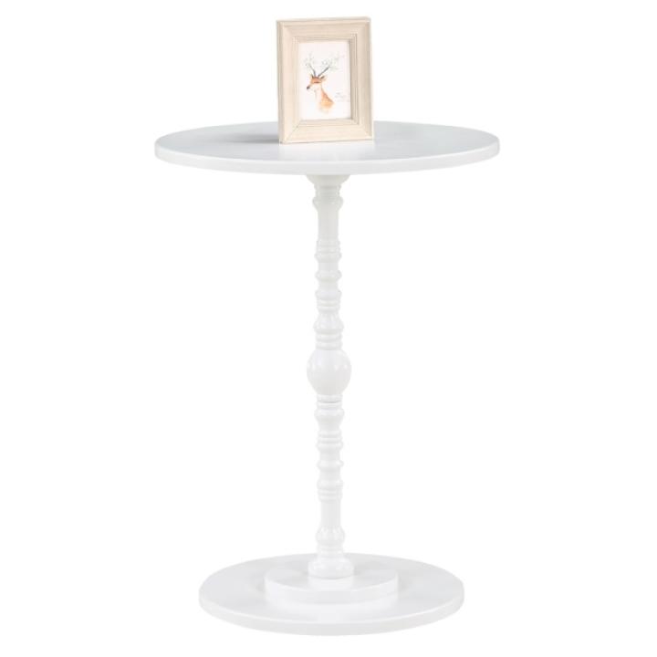 White Santel Spindle Accent Table