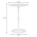 White Santel Spindle Accent Table