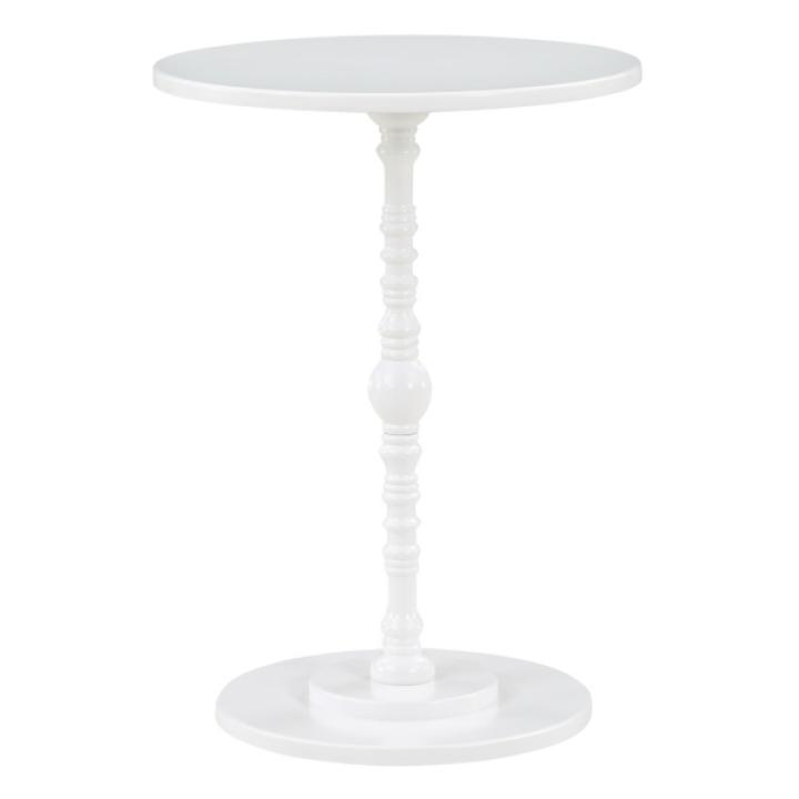 White Santel Spindle Accent Table