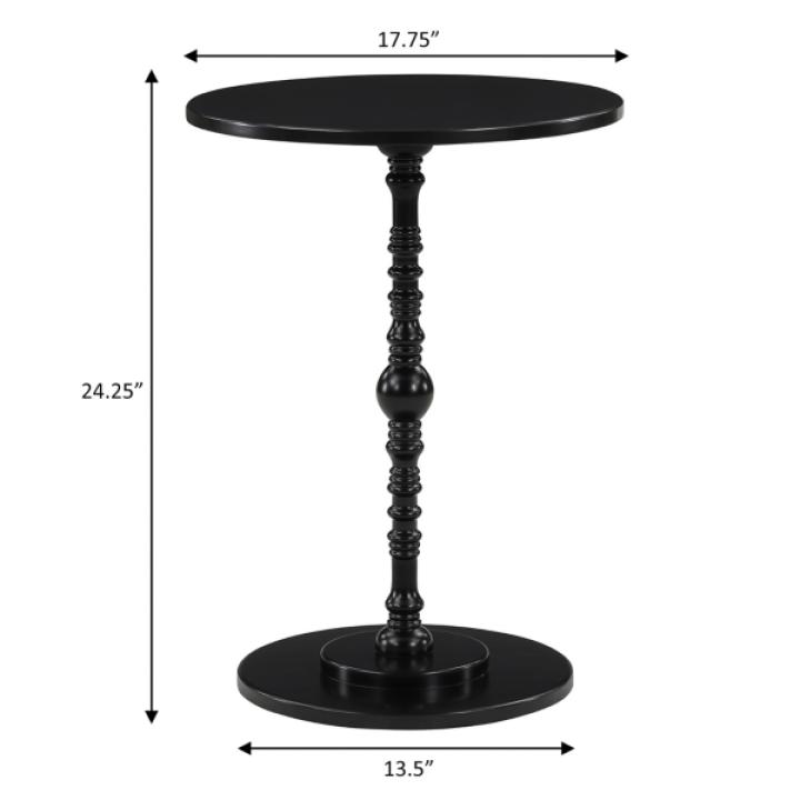 Black Santel Spindle Accent Table