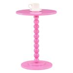Pink Beaded Spindle Accent Table