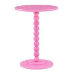 Pink Beaded Spindle Accent Table