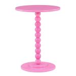 Pink Beaded Spindle Accent Table