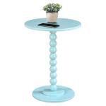 Blue Beaded Spindle Accent Table