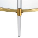 Round Clear Acrylic and Glass Coffee Table
