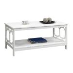 White Octagon Single Shelf Coffee Table
