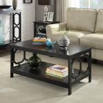 Black Octagon Single Shelf Coffee Table