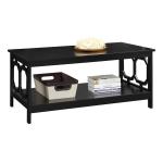 Black Octagon Single Shelf Coffee Table