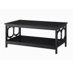 Black Octagon Single Shelf Coffee Table
