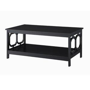 Black Octagon Single Shelf Coffee Table
