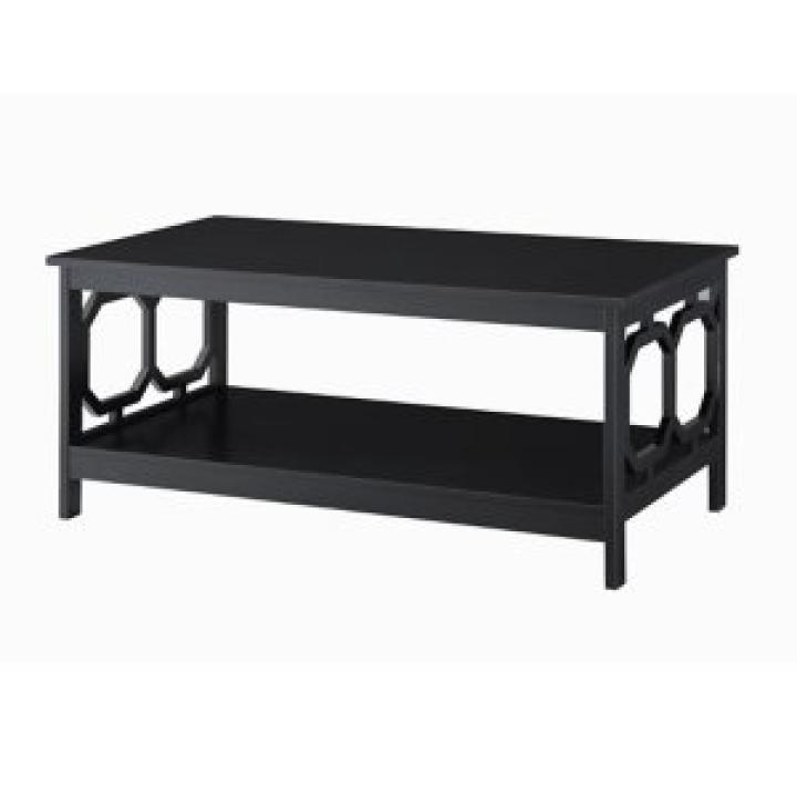 Black Octagon Single Shelf Coffee Table