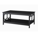 Black Octagon Single Shelf Coffee Table