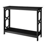 Black Octagon Single Shelf Console Table