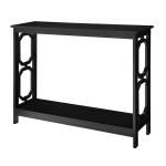 Black Octagon Single Shelf Console Table