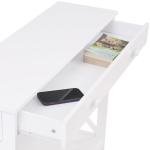White X-Frame 2-Shelf Console Table