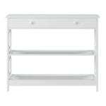 White Octagon 2-Shelf Console Table