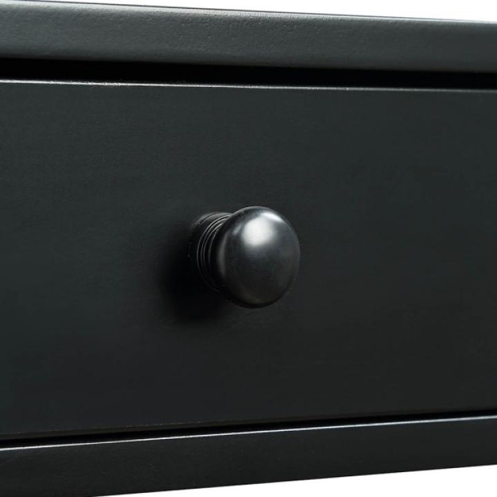 Black Octagon 2-Shelf Console Table