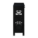 Black Octagon 2-Shelf Console Table
