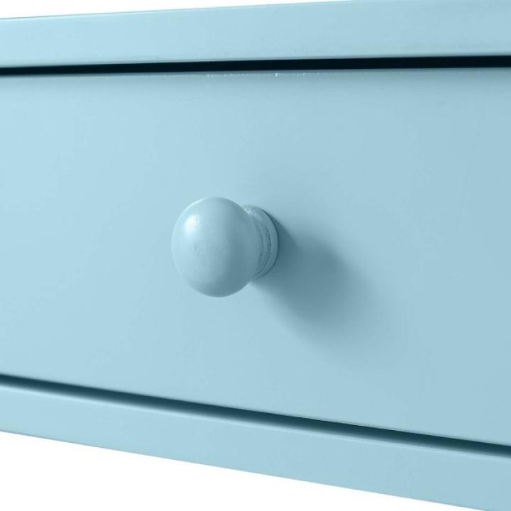 Light Blue X-Frame 2-Shelf Console Table