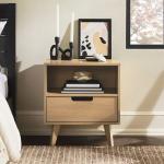 Natural Riviera Single Drawer Nightstand
