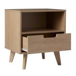 Natural Riviera Single Drawer Nightstand