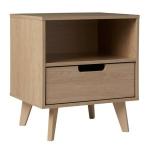 Natural Riviera Single Drawer Nightstand