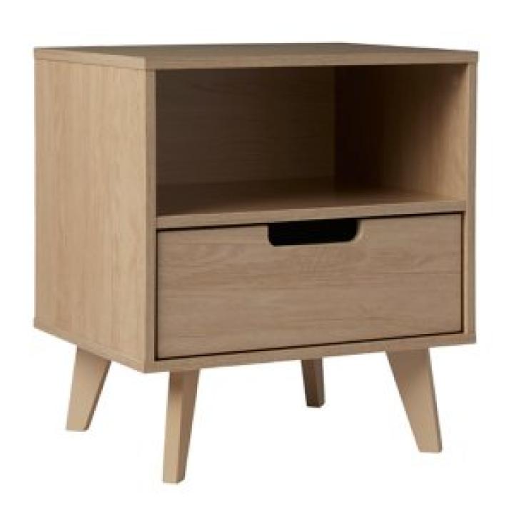 Natural Riviera Single Drawer Nightstand