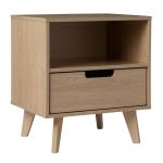 Natural Riviera Single Drawer Nightstand