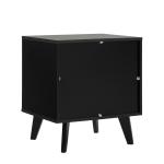 Black Riviera Single Drawer Nightstand