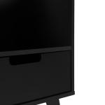 Black Riviera Single Drawer Nightstand