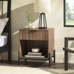 Mocha Reeded Drawer Nightstand
