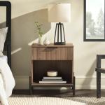 Mocha Reeded Drawer Nightstand