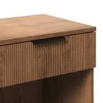 Mocha Reeded Drawer Nightstand