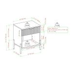 Mocha Reeded Drawer Nightstand