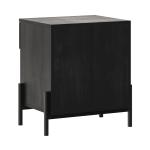 Black Reeded Drawer Nightstand