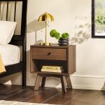 Mocha Wood Mid-century Modern Nightstand