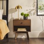 Mocha Wood Mid-century Modern Nightstand