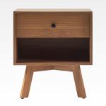 Mocha Wood Mid-century Modern Nightstand