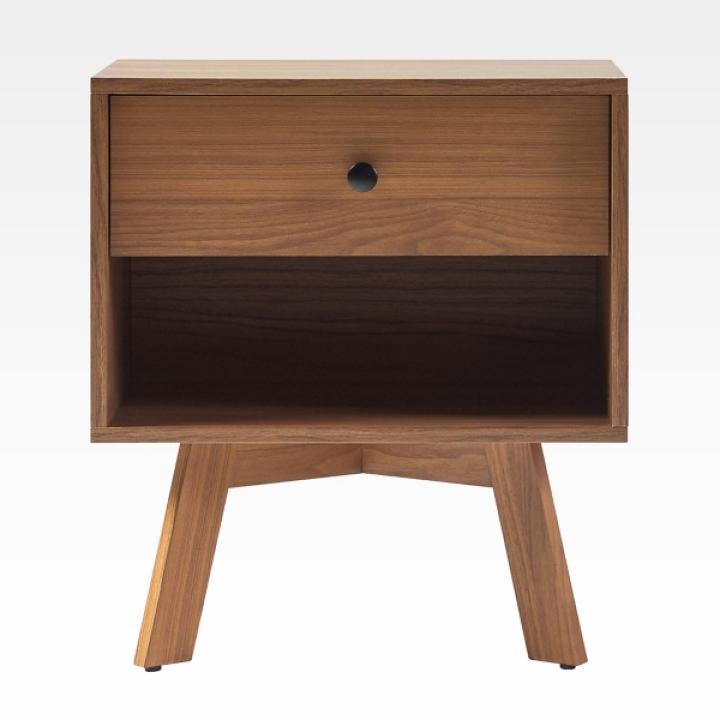 Mocha Wood Mid-century Modern Nightstand