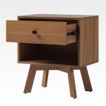 Mocha Wood Mid-century Modern Nightstand