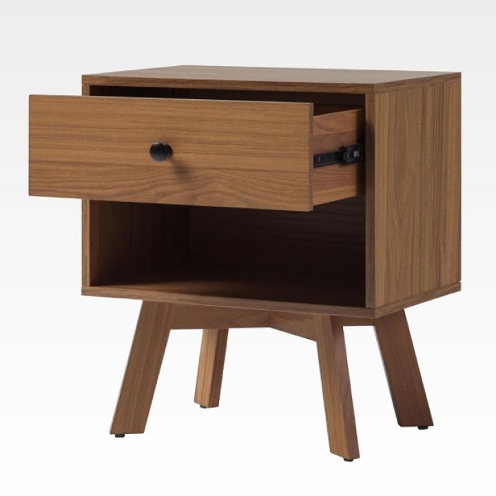 Mocha Wood Mid-century Modern Nightstand
