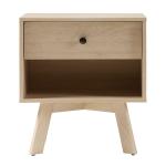 Coastal Oak Wood Mid-century Modern Nightstand