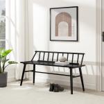 Black Wood Low Back Spindle Bench