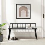 Black Wood Low Back Spindle Bench
