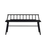 Black Wood Low Back Spindle Bench