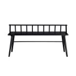Black Wood Low Back Spindle Bench