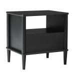 Black Wood Spindle Leg Nightstand