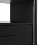 Black Wood Spindle Leg Nightstand