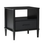 Black Wood Spindle Leg Nightstand